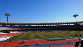 等々力競技場メインスタンドから｜高校サッカー選手権準々決勝
